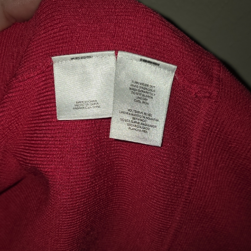 Anne Klein Open-Front Raspberry Cardigan - Picture 3 of 4